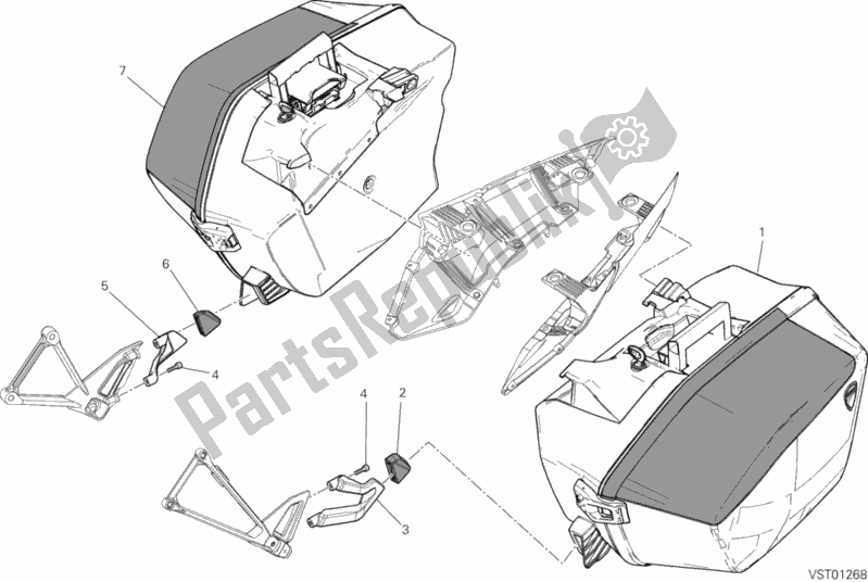 Todas las partes para Maletas Laterales de Ducati Multistrada 1200 S GT 2013